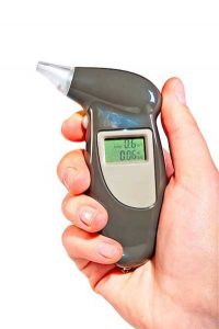 Photo of hand-held breathalyzer device used to measure blood alcohol content